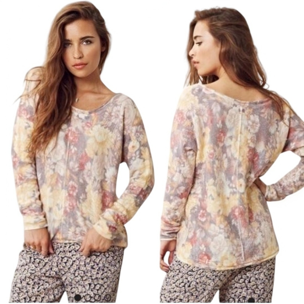 Free People Angora Sweater Soft Fuzzy Knit Women Small Cozy Lightweight